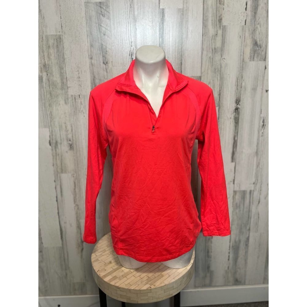 Champion C9 Half Zip Athletic Pullover Womens Medium Neon Coral Pink